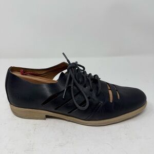 Born Jakob Yankee Blue Genuine Leather lace Up Cut Out Shoes Women’s US 8.5 M